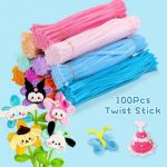 Colourful Pipe Cleaner Twist Sticks 100pcs