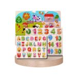 Wooden ABC Knob Puzzle Board - Image 2