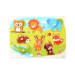 Wooden Wild Animal Knob Puzzle